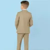 Vintage Solid Kids Suit Suit na przyjęcie weselne Piano Formalne okazja do dressowa dla chłopców zestawu blezer kamizelki