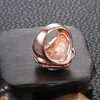 Кольца из нержавеющей стали, 1 шт., женское розовое обручальное золотое кольцо для девочек, размер 6, 7, 8, 9 231218