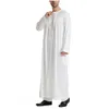 Ethnic Clothing Arab Mens Muslim Solid Color Robes Arabic Worship Dress Cotton Cardigan Sweater Men Long Shawl Oversized Drop Delivery Dhhkl