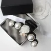 Moda urocza Pearl Camellia Claw Clip Hair Pin for Women Girl Crystal Princess Clip Party Horetail Akcesoria Prezent 2PC