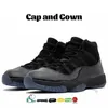 2024 mens Designer Sneakers 11 Basketball Shoes 11s cherry cool grey midnight navy velvet lux olive Cap and Gown Playoffs Bred concord University blue women trainers