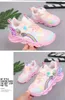 Athletic Outdoor Girls Lovely Cartoon Sneakers Children Baby Spring Mesh Led Lysande sportskor Infantil Winter Warm Light Up Shoe 231218