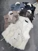 女性用ベスト2023秋の冬のクロップドレザーベストファッションラペルカラー襟の袖口シックファーワンピースウエストコート