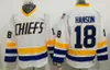 Stitched Brothers Slap Shot Charlestown Chiefs Hockey Jersey 16 Jack 17 Steve 18 Jeff Hanson 7 Francine Dunlop 3 Killer Vintage CCM Movie Bl 25