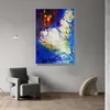 27.5x39 inch Large Colorful Abstract Paintings Wall Art for Living Room, Textured Hand- Painted Oil Paintings on Canvas for Bedroom Decor