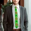 Bow Ties Mens Tie Christmas Tree Neck Holiday Print Retro Trendy Collar Graphic Daily Wear Quality Necktie Accessories