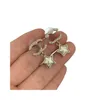 Pendientes de estrella de cinco puntas de resina de diamante llenos de lujo ligeros Pendientes de doble letra Temperamento Pendientes de diseño de sentido avanzado Pequeños