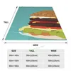 Blankets Burger Art Print Throw Blanket 3D Printed Sofa Bedroom Decorative Children Adult Christmas Gift