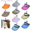 Visiere PVC Anti-UV Donna Uomo Cappello da baseball estivo Trasparente Vuoto Top Parasole in plastica Visiera Cs Cappello da sole per bicicletta Accessori sportiviL231219