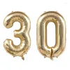 Décoration de fête 40 pouces grand chiffre ballons 10 20 30 50 60 70 80 90 ans fournitures d'anniversaire pour adultes or argent