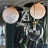 Lampes suspendues colorées en verre nordique en métal, salle à manger, restaurant, magasins, maison, chevet, E14, petite lampe mignonne