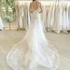 Stunningbride 2024 White Sexy Spaghetti Straps Back Zipper Mermaid Wedding Dress Gorgeous Appliques Lace Sleeveless Trumpet Bridal Gown