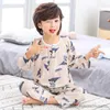 Pajamas Teenage Girls Pajamas New Summer Half Sleeve Children's Clothing Boys Sleepwear Cotton Pyjamas Sets For Kids 8 9 10 12 14 Years