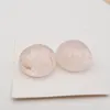 Pierres précieuses en vrac pierres naturelles rondes cabochons de quartz rose à dos plat pierres précieuses polies de haute qualité pour la fabrication de boucles d'oreilles 17x8mm7g