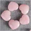 Artes e artesanato cura cristal natural rosa quartzo amor coração pedra chakra reiki entrega gota casa jardim dhi0l