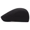 Berets Cotton Beret Cap For Men Soild Color Vintage Sboy Hats Women Fashion British Painter Gatsby Hat Spring Warm Boina Hombre