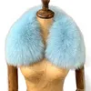 Collar de piel de bufandas Bufanda real de invierno para abrigo Natural para mujeres Muffler cuadrado genuino 231218