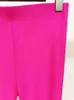 Pantalones de mujer Capris High Street EST Fashion Leggings Strighty Leggings fluorescentes rosa 231218