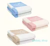 Home Textiles Blanket Designer Horse Wool Blankets Baby Pink Blue Pattern Decorative Knitting Letter Sofa Quilt for Kid Child