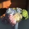 Dekorativa blommor hortensia gren Vit konstgjord falsk bukett blomma arrangemang för hem bröllop centerpieces dekoration