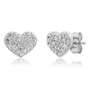 Studörhängen Trendiga kvinnors färgglada CZ Crystal Heart Lip Shaped Earring Ear Brosk Piercing Lobe Tragus Jewelry Gift