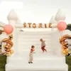 4x4m -13ftx13ft Wedding White Bouncy Castle Inflatable White Jum Castle Adults Bouncer Wedding Party Bounce House274d