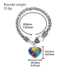 Браслеты-подвески Моя Форма Эмаль Осведомленность об Аутизме Головоломка Сердце Коготь Омара Модный Браслет Браслеты Мужчина И Женщина1338p