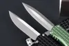 High End M7694 Auto Tactical Knife D2 Satin Blade CNC Anti-Slip 6061-T6 Handle EDC Pocket Gift Knives With Nylon Bag