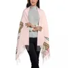 Foulards écharpe pour femmes hiver automne Pashmina châle enveloppement Enfermera En Apuros santé longue grande avec gland dames