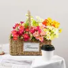 Flores decorativas Gerbera artificial casamento INS estilo de decoração para decorações falsas de mesa de casa