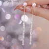 Dangle Chandelier Coreano Long Tassel Pearl Dangle Brincos para Mulheres Luxo Completo Strass Cor Dourada Brincos de Festa de Casamento Jóias GiftL231219