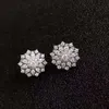 18K Pure Gold 11 mm 0,9ct Natural Diamond Studs kolczyki Akcesoria ślubne Biżuteria