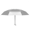 Umbrellas Titanium Silver Mini Folding Umbrella For Women 6/8-bone 5 Fold Sunny And Rainy