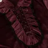 Camicie casual da uomo Camicia gotica Steampunk Costume da vampiro Ruffle Jabot Camicetta a maniche lunghe con colletto alla coreana vittoriano medievale