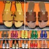 ORANS SANDALS ITALIAL PIARS FLAT TITLIPERS Par äkta läderpar äkta floppdamer Party Slipper 35-42QQ QQ