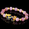 Bracelet de perles naturelles en pierre opale pour hommes et femmes, 10mm, Pixiu Feng Shui, richesse, bonne chance, Bijoux goutte de perles, brins 266f