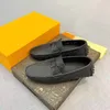 Mäns körsko Monte Carlo Moccasin Loafer Designer Driverskor Kornen Läder präglad blomma mönster slip-on klänningskor storlek 38-46 02