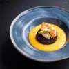 Pratos de cerâmica de cor sólida placa de sopa grossa restaurante sobremesa profunda macarrão cozinha molecular especialidade utensílios de mesa