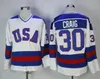 1980 Ice USA의 기적 30 Jim Craig Jersey 17 Jack O'Callahan 21 Mike Eruzione Blue White Hockey Jerseys Best Stitched 56