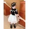 Girl's Dresses Autumn Winter Black 1 Years Old Birthday Dress Lace Puffy Lolita Child Little Girls Clothing Dress Children Dresses Party
