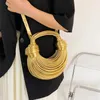 Evening Bags MOODS Luxury Purses For Women Golden Noodle Knot Design Dinner Party Clutch Bag 2023 Designer And Handbags 231218