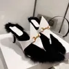 Matching / Rabbit Round Hair / Fashion Party Summer / Color Womens Head Metal Decorative Cat Talon Clip Toe Outdoor Slippers 2 17