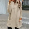 Dameshoodies Dames Lichtgewicht sweatshirt Gezellige V-hals met pluche stoffen zakken Koudebestendig Warmte voor herfst Winter Mid