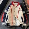 Jacken Herbst Frühling Grün Baseball Jacke Mantel Großes Kind Teenager Mode Kleidung Für Jungen Strickjacke 4 bis 12 Kinder Outwear mäntel 231218