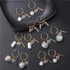 Boucles d'oreilles en perles blanches de lustre en peluche blanche Femmes Blue Evil Eye Drop Oreurs Gold Coucle Circle Eartrope Jewelry Femme Party Lucky Giftl231219