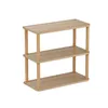 Decorative Objects Figurines Bookcase Wooden Shelf Desktop Racks Office School Multifun Partition Storage Holders Desk Accessories Bookends Organizer 231219