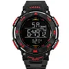 Smael digitala klockor 50m vattentät sportklocka Led Casual Electronics armbandsur 1235 Dyk simningsklocka LED -klocka Digital246y