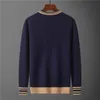 24ss Europa neuer Herrenpullover Damen 100 Baumwolle Kapuzenpullover individuelles Muster Mode Logo Atmosphäre locker warmes Oberteil 1216fy119