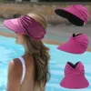 Visières Mode Été Protection Solaire Chapeaux Flexible Double Face Chapeau Anti-UV Visière Chapeau Large Bord Baseball C Femmes Plage CL231219