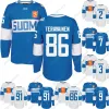 2016 World Cup of Hockey Finland Team Jersey Lehtera Koivu Lindell Maatta Barkov Jokipakka Teravainen Custom Men Women Youth HoceKy Jerseys 13